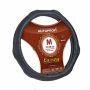 Оплетка на руль Autoprofi AP-1020 BK (M) M 37—39 см натуральная кожа черный